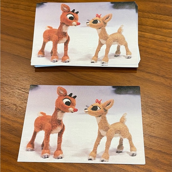 Vintage Rudolph the Red Nose Reindeer holiday cards. Galison 1992: New - Picture 3 of 14